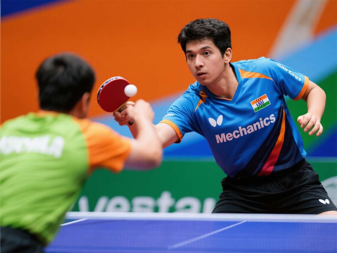 India Table Tennis Elite Controls India Table Tennis Elite gameplay showing touch controls and shot indicators