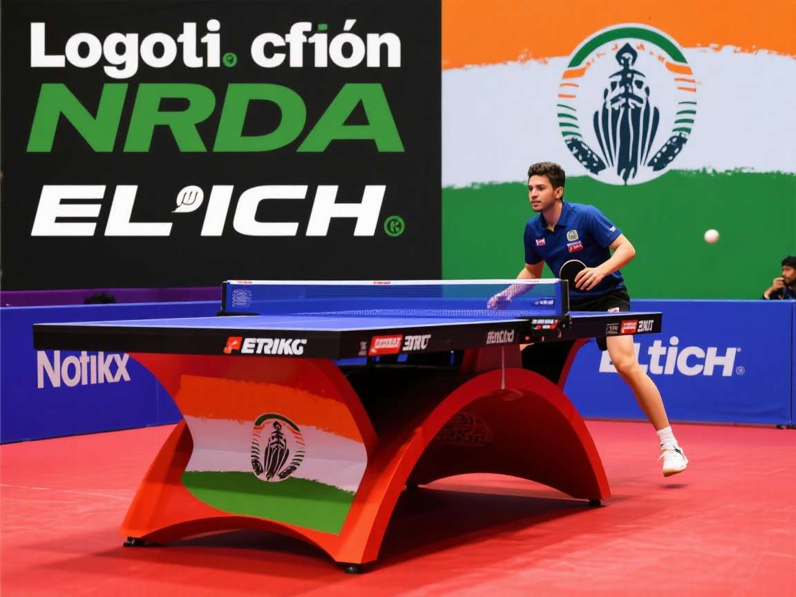 Indian Stadium in India Table Tennis Elite India Table Tennis Elite screenshot showing Indian stadium with tricolor decorations